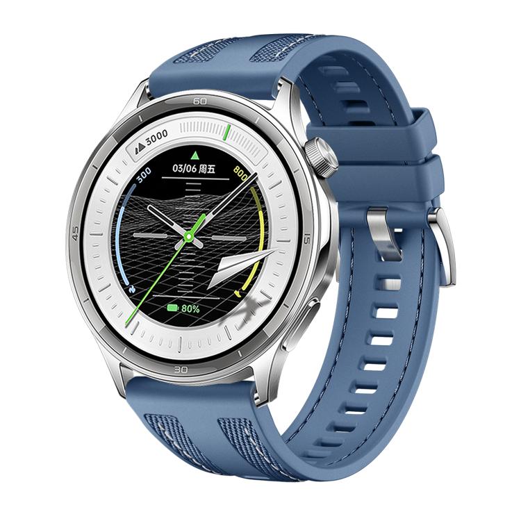 Composite Weave Nylon Silicone Watch Band — Grey