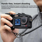 Street Photography Handle Metal Cage Shutter Button — For DJI Action 5 Pro / 4 / 3