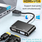 2 in 1 VGA to HDMI Adapter Splitter — view 3