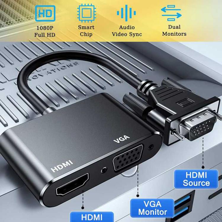 2 in 1 VGA to HDMI Adapter Splitter — view 5