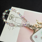 Ethereal Phantom Fantasy Crystal Bow Glowing Double Phone Chain