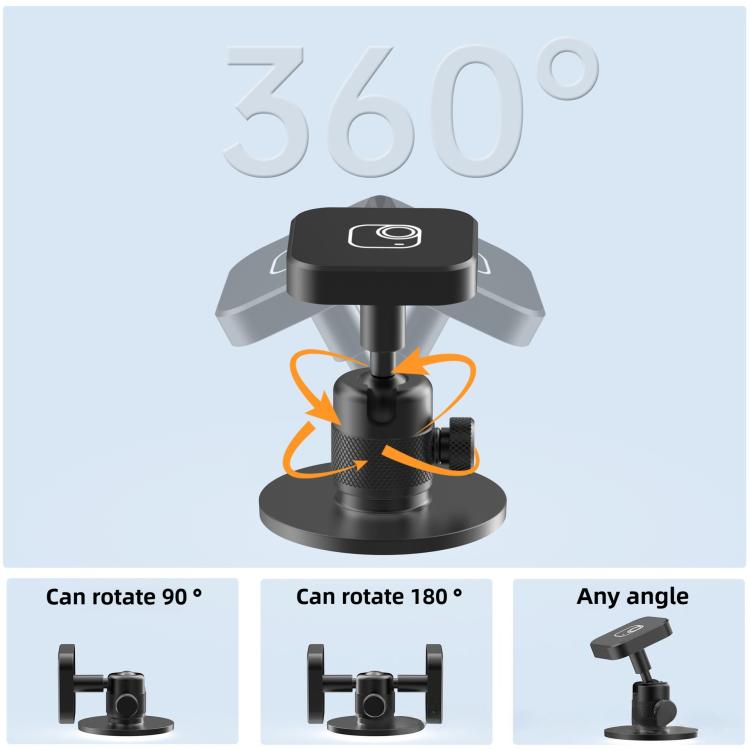 Quick Release Rotating Ball Head Magnetic Desktop Mount Base