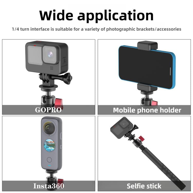 Mini 360 Degree Rotation Panoramic Metal Ball Head Mount Base — view 5