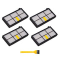 JUNSUNMAY 4pcs Sweeper Clean Filter with Brush for iRobot Roomba 800 / 900 Series