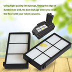 JUNSUNMAY 4pcs Sweeper Clean Filter with Brush for iRobot Roomba 800 / 900 Series