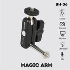 JMARY BH-06 Dual Ball Heads DSLR Camera Video Extension Bracket Aluminum Alloy Magic Arm Holder — BH-06