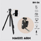 JMARY BH-06 Dual Ball Heads DSLR Camera Video Extension Bracket Aluminum Alloy Magic Arm Holder — view 4