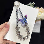 Three-Dimensional Butterfly Crystal Necklace