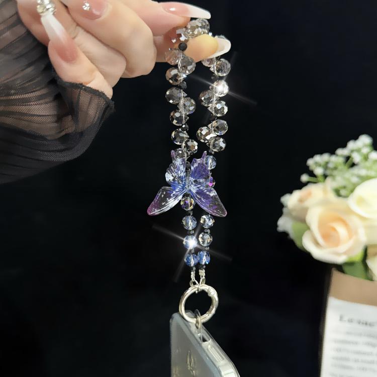 Three-Dimensional Butterfly Crystal Necklace