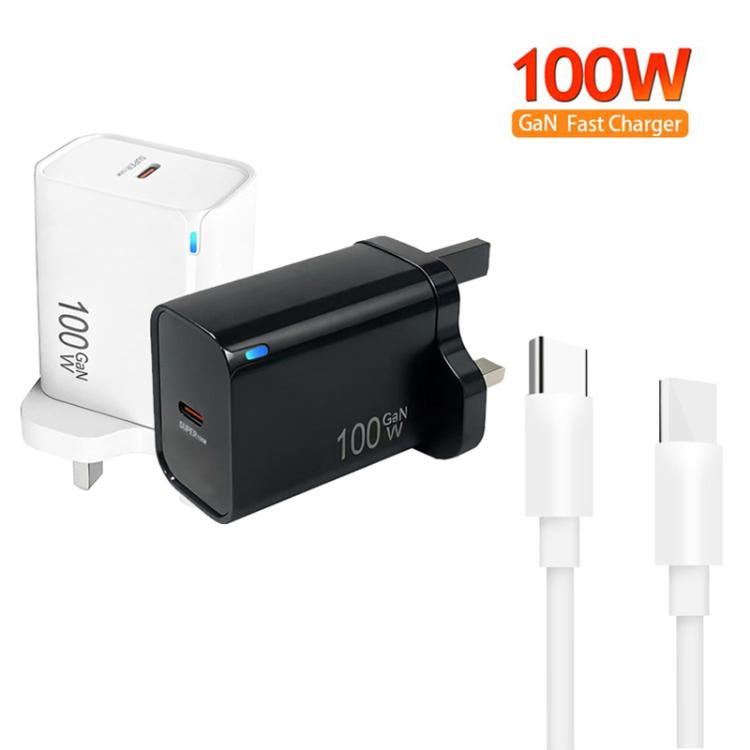 TE-PD46 GaN 100W PD 45W Fully Compatible Charger with Type-C to Type-C Data Cable，UK Plug — view 4