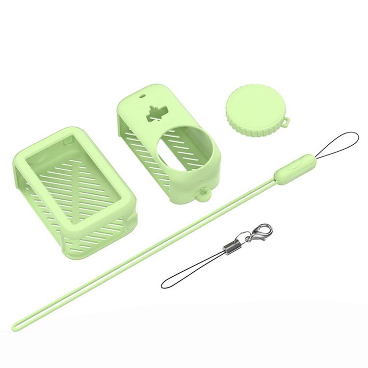 Transmission Module & Lens & Body 3 in 1 Silicone Shockproof Protective Cover with Lanyard — Grey