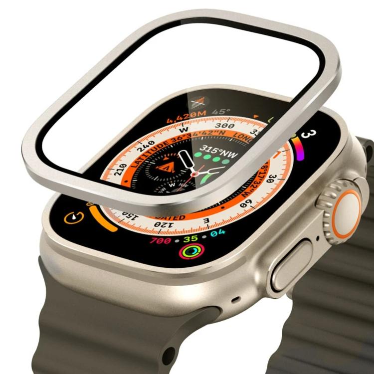 Titanium Metal Frame Tempered Glass Watch Film