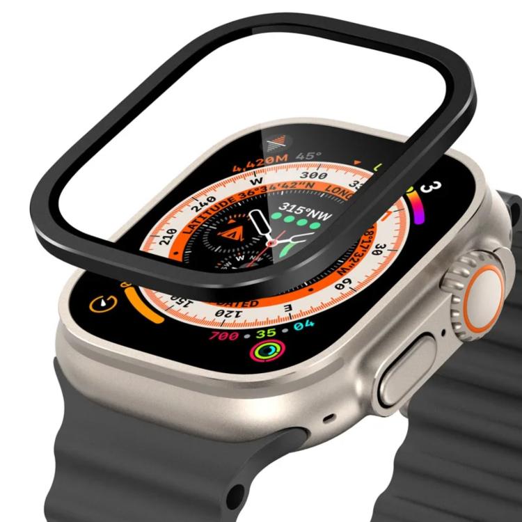 Titanium Metal Frame Tempered Glass Watch Film