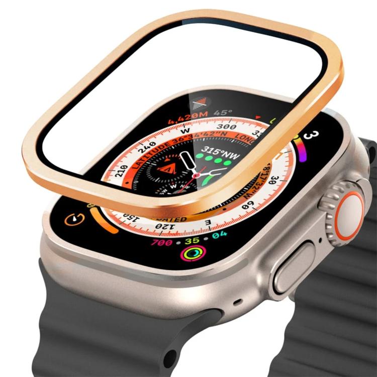 Titanium Metal Frame Tempered Glass Watch Film