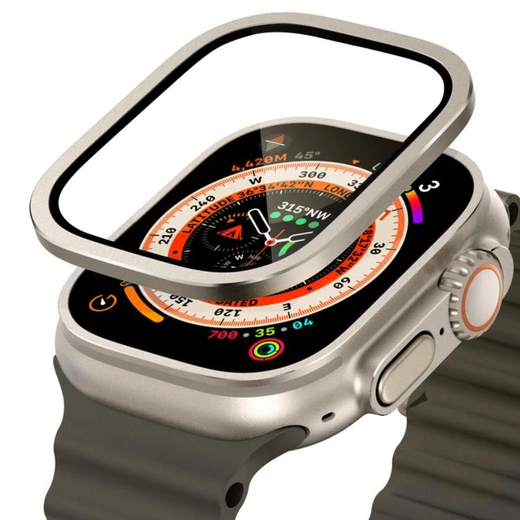 Titanium Metal Frame Tempered Glass Watch Film