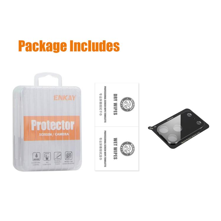 ENKAY Hat-Prince Black 9H Rear Camera Lens Tempered Glass Film