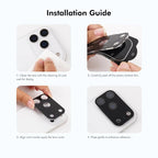 2pcs ENKAY Hat-Prince Black 9H Rear Camera Lens Tempered Glass Film