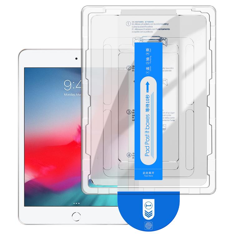 Easy Install Box Dust-Free Curved Edge HD Tempered Glass Film — For iPad 10.2 2021 / 2020 / 2019