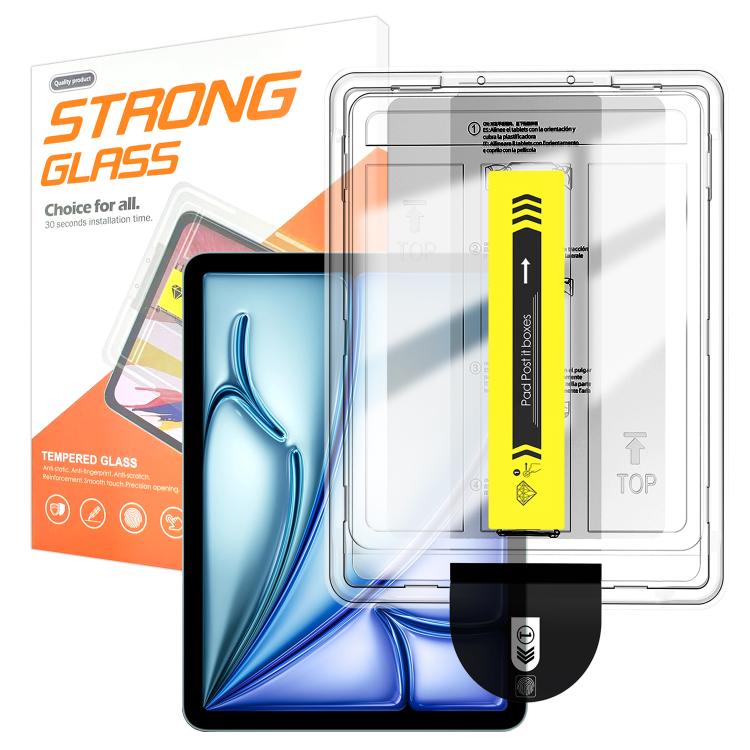 Easy Install Box Dust-Free HD Curved Edge Anti-Fingerprint Tempered Glass Tablet Film
