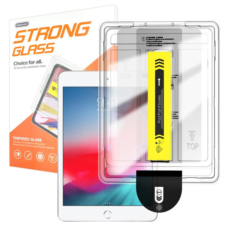 Easy Install Box Dust-Free HD Curved Edge Anti-Fingerprint Tempered Glass Tablet Film — For iPad 10.2 2021 / 2020 / 2019
