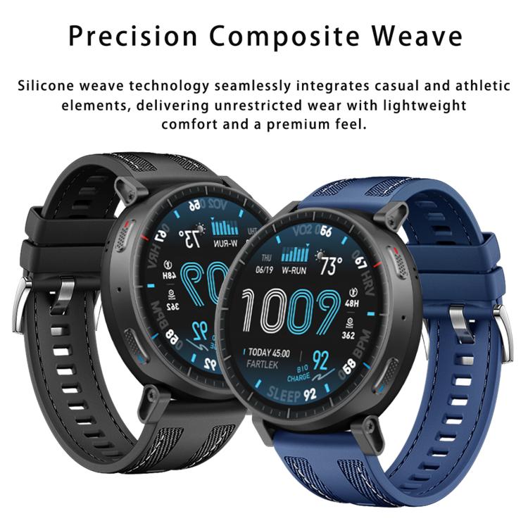 Composite Weave Nylon Silicone Watch Band