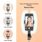 P99W For Live Streaming Selfie Stick Ring Light Phone Tripod Stand Remote Control Beauty Fill Light — view 3