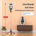 P99W For Live Streaming Selfie Stick Ring Light Phone Tripod Stand Remote Control Beauty Fill Light — view 5