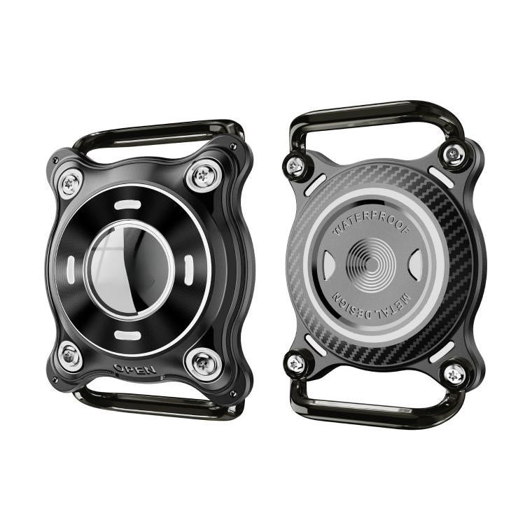 For AirTag 2nd Gen / AirTag 1st Gen Dual-Color Aluminum Alloy Plate Pet Locator Tracker Collar Waterproof Protective Cover