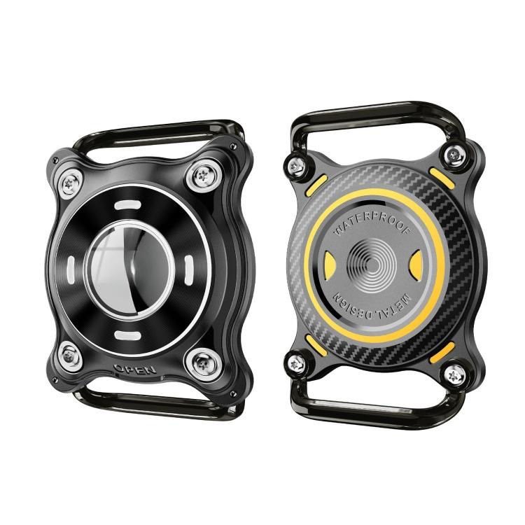 For AirTag 2nd Gen / AirTag 1st Gen Dual-Color Aluminum Alloy Plate Pet Locator Tracker Collar Waterproof Protective Cover