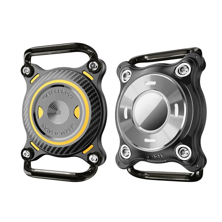 For AirTag 2nd Gen / AirTag 1st Gen Dual-Color Aluminum Alloy Plate Pet Locator Tracker Collar Waterproof Protective Cover