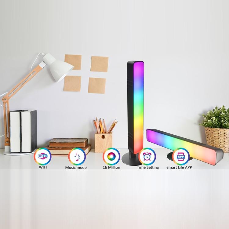D04 2pcs Bluetooth Version Sound Pickup RGB Desktop Ambient Light Smart Gaming Light Bar — view 2