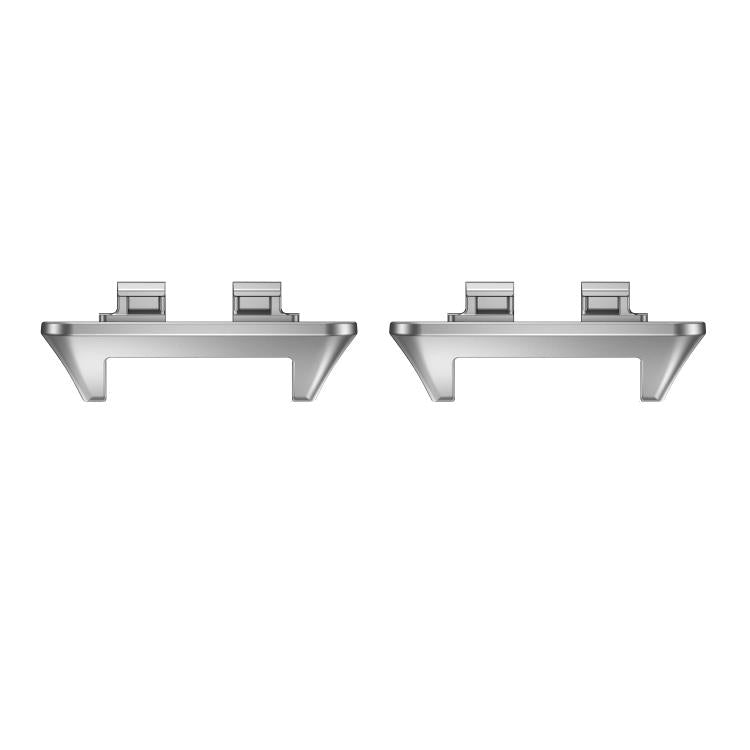 One Pair 12mm Alloy Metal Head Watch Band Connector — Silver