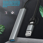 HC-77A USB-C / USB-A to USB 3.0 / 2.0 SD TF Card Reader 5 in 1 Aluminum Alloy Expansion Hub — view 4