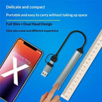 HC-77A USB-C / USB-A to USB 3.0 / 2.0 SD TF Card Reader 5 in 1 Aluminum Alloy Expansion Hub — view 7