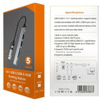 HC-77A USB-C / USB-A to USB 3.0 / 2.0 SD TF Card Reader 5 in 1 Aluminum Alloy Expansion Hub — view 8