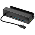 HC-86E 6 in 1 Gigabit Ethernet 4K HD PD 60W Charging Hub For Game Consoles