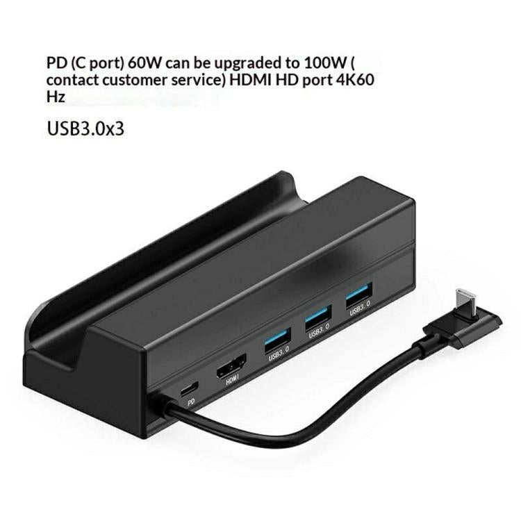 HC-86E 6 in 1 Gigabit Ethernet 4K HD PD 60W Charging Hub For Game Consoles — view 4