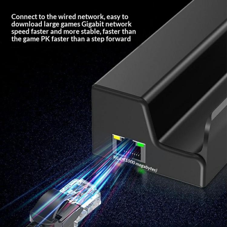 HC-86E 6 in 1 Gigabit Ethernet 4K HD PD 60W Charging Hub For Game Consoles — view 5