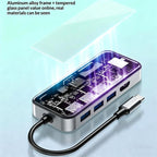 HC-87 10 in 1 USB-C Hub Gigabit Ethernet 4K HD PD 100W Charging Multi-Port Adapter — view 5