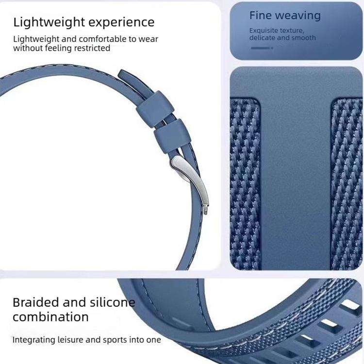 Braid Nylon Hybrid Silicone Watch Band — view 11