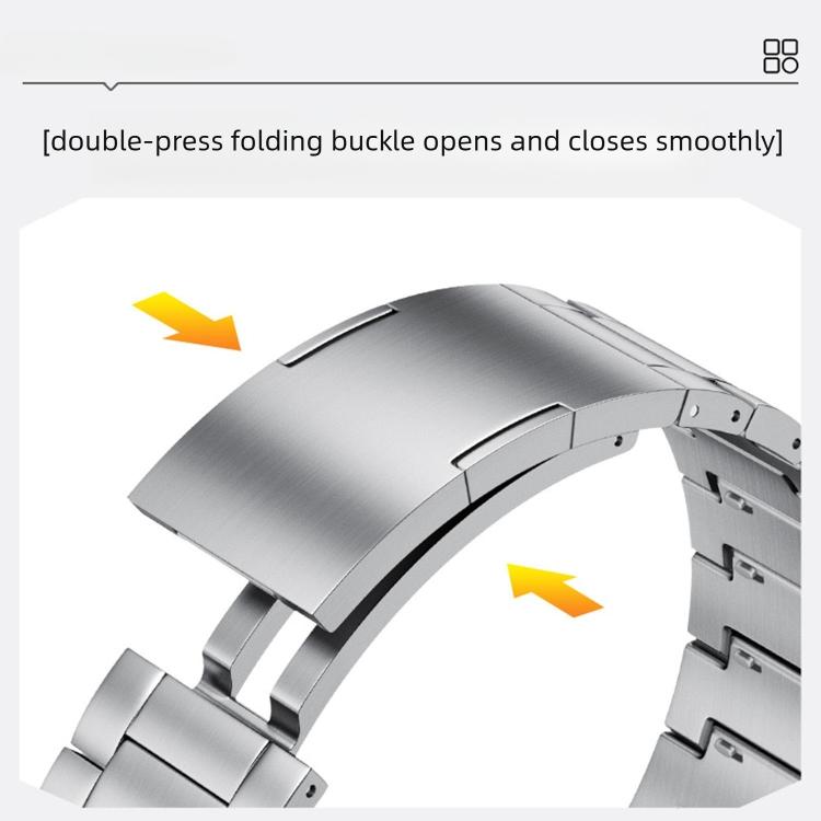 Folding Buckle Three Beads Quick Release Titanium Metal Watch Band — view 7