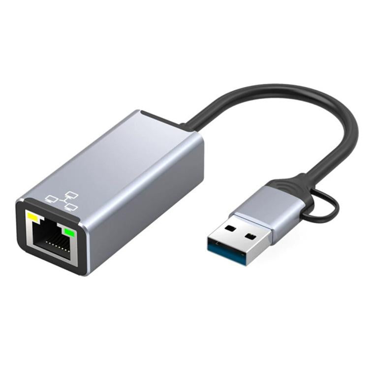 HC-72S USB-C / USB-A to RJ45 Ethernet Adapter 100Mbps Network Converter — view 3