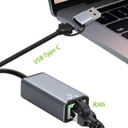 HC-72S USB-C / USB-A to RJ45 Ethernet Adapter 100Mbps Network Converter — view 4