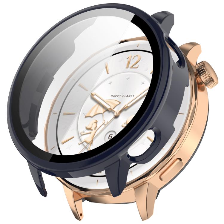 Tempered Film Integrated PC Watch Protective Case — Ivory White