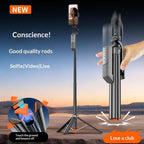 T02TK Bluetooth Remote Control Phone Tripod Stand 360 Degrees Rotation Selfie Stick Tripod — view 6