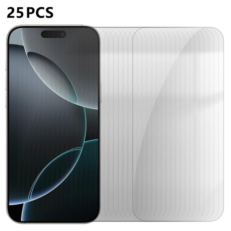 25pcs High-Aluminum Semi-Screen Anti-Fingerprint HD Tempered Glass Film