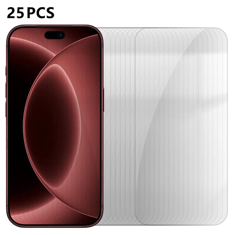 25pcs High-Aluminum Semi-Screen Anti-Fingerprint HD Tempered Glass Film