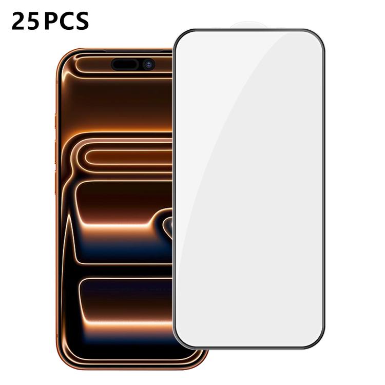 25pcs High-Aluminum Full-Coverage Anti-Fingerprint Screen-Printed HD Tempered Glass Film
