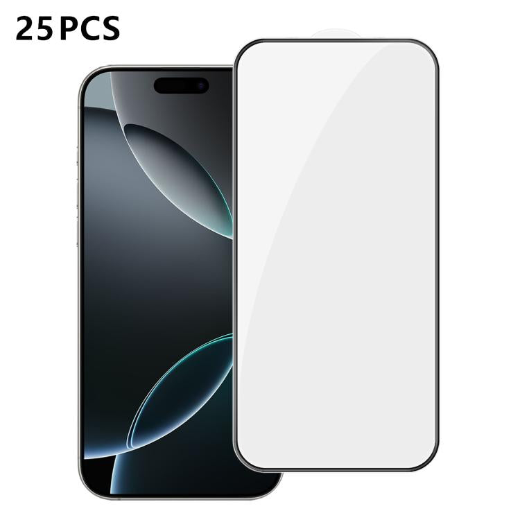 25pcs High-Aluminum Full-Coverage Anti-Fingerprint Screen-Printed HD Tempered Glass Film