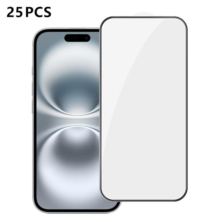 25pcs High-Aluminum Full-Coverage Anti-Fingerprint Screen-Printed HD Tempered Glass Film